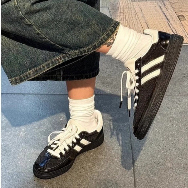 厚底德训鞋女2025新款小香风黑白休闲复古条纹运动阿甘鞋百搭板鞋