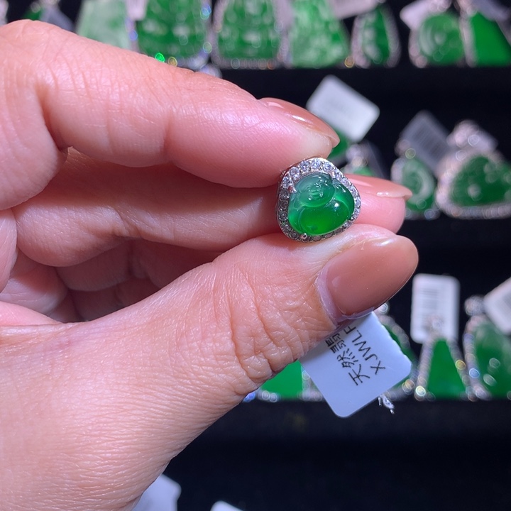 【闪购商品】银S925镶嵌挂件翡翠