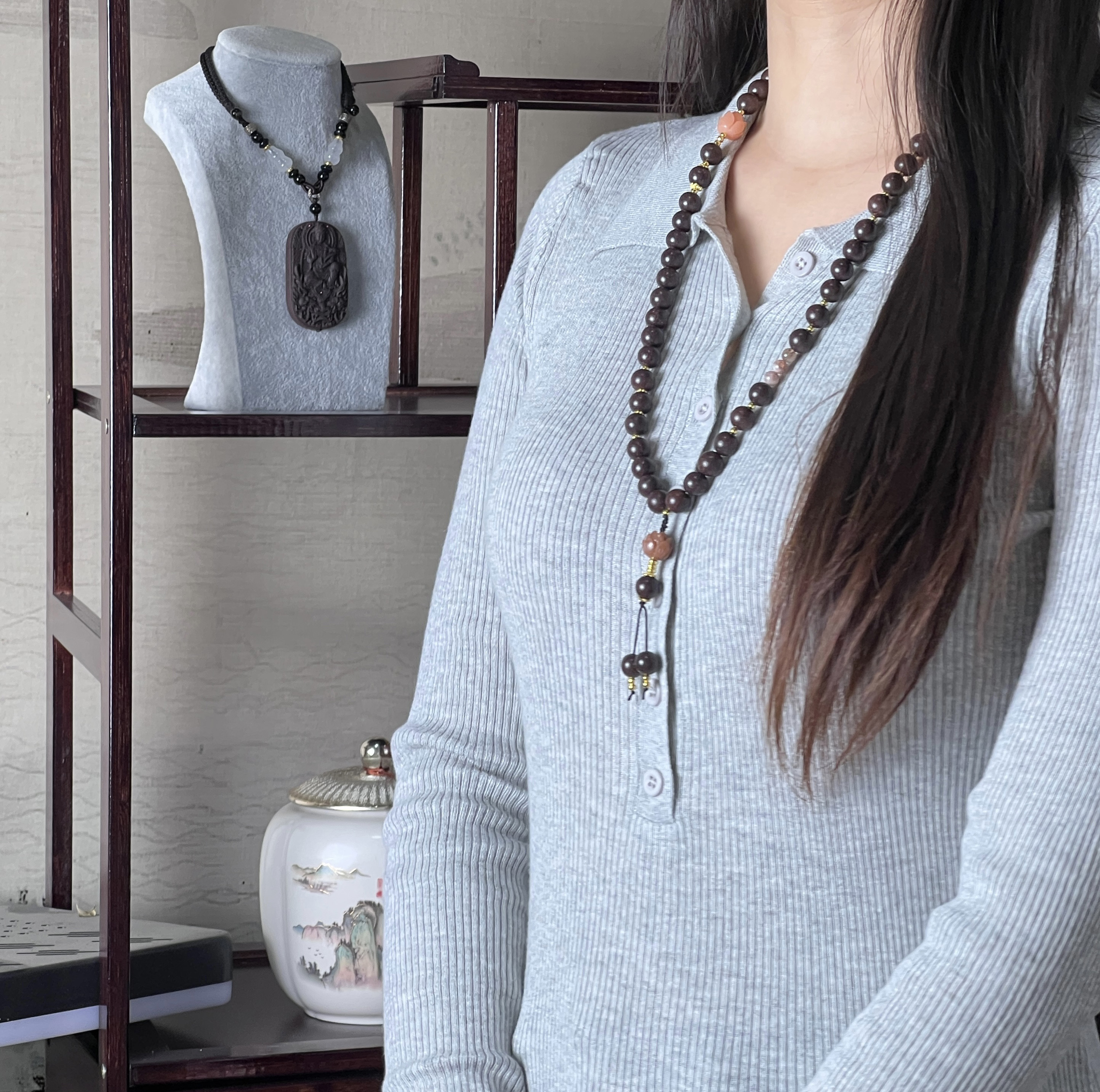 【合香珠脖挂，毛衣链】多款毛衣链花香药香提炼药香手工制作手串