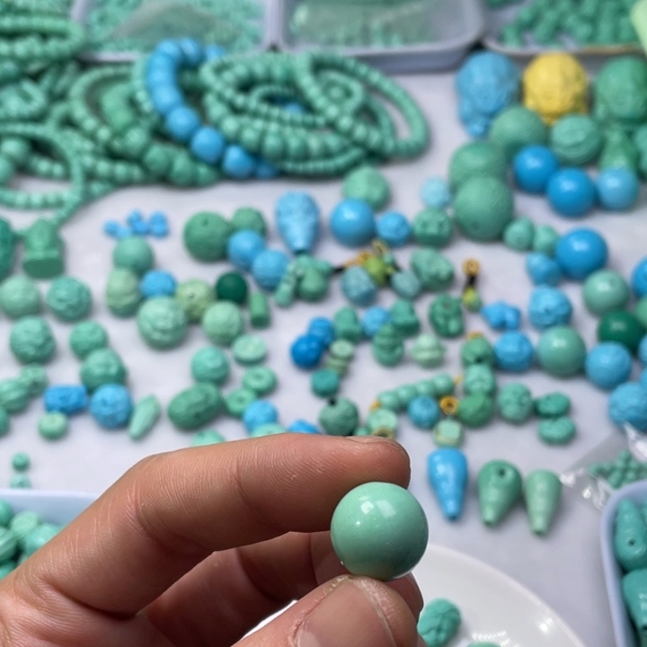 苞***主非金属卡14绿色圆珠