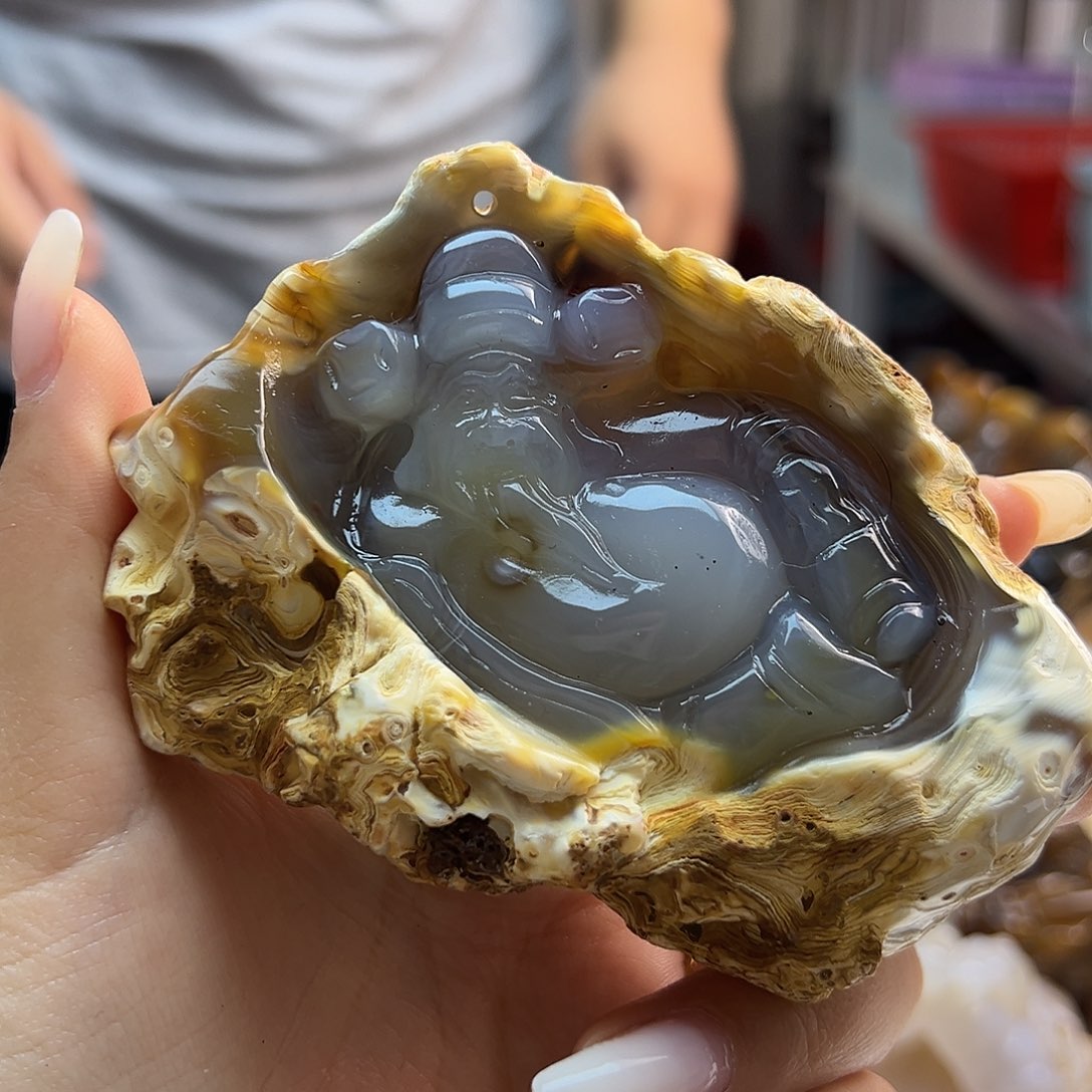 玛瑙/玉髓未镶嵌吊坠(不含链)