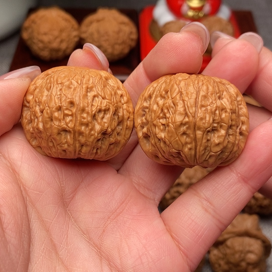 文玩核桃把件肉球乾隆磨35.5