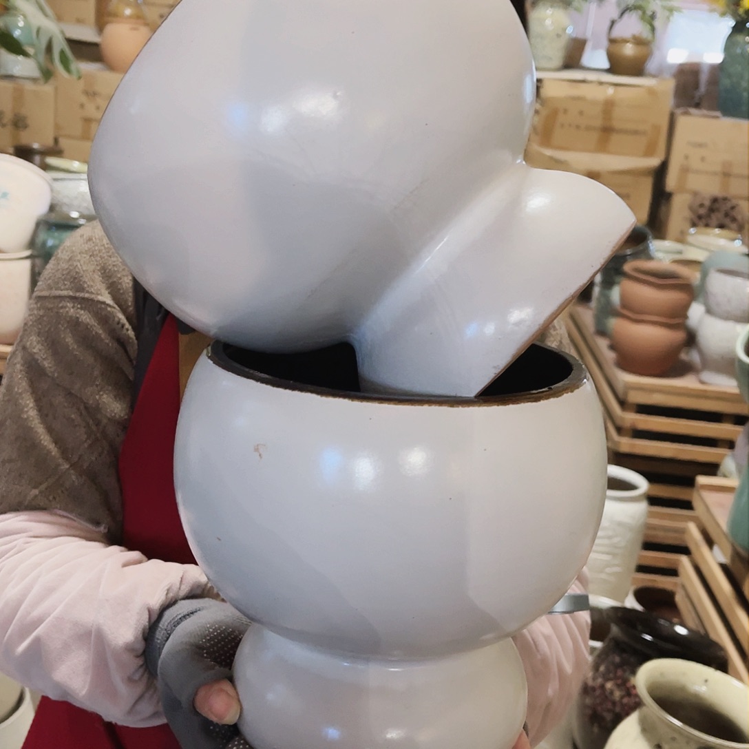 紫砂花盆高度19口径18