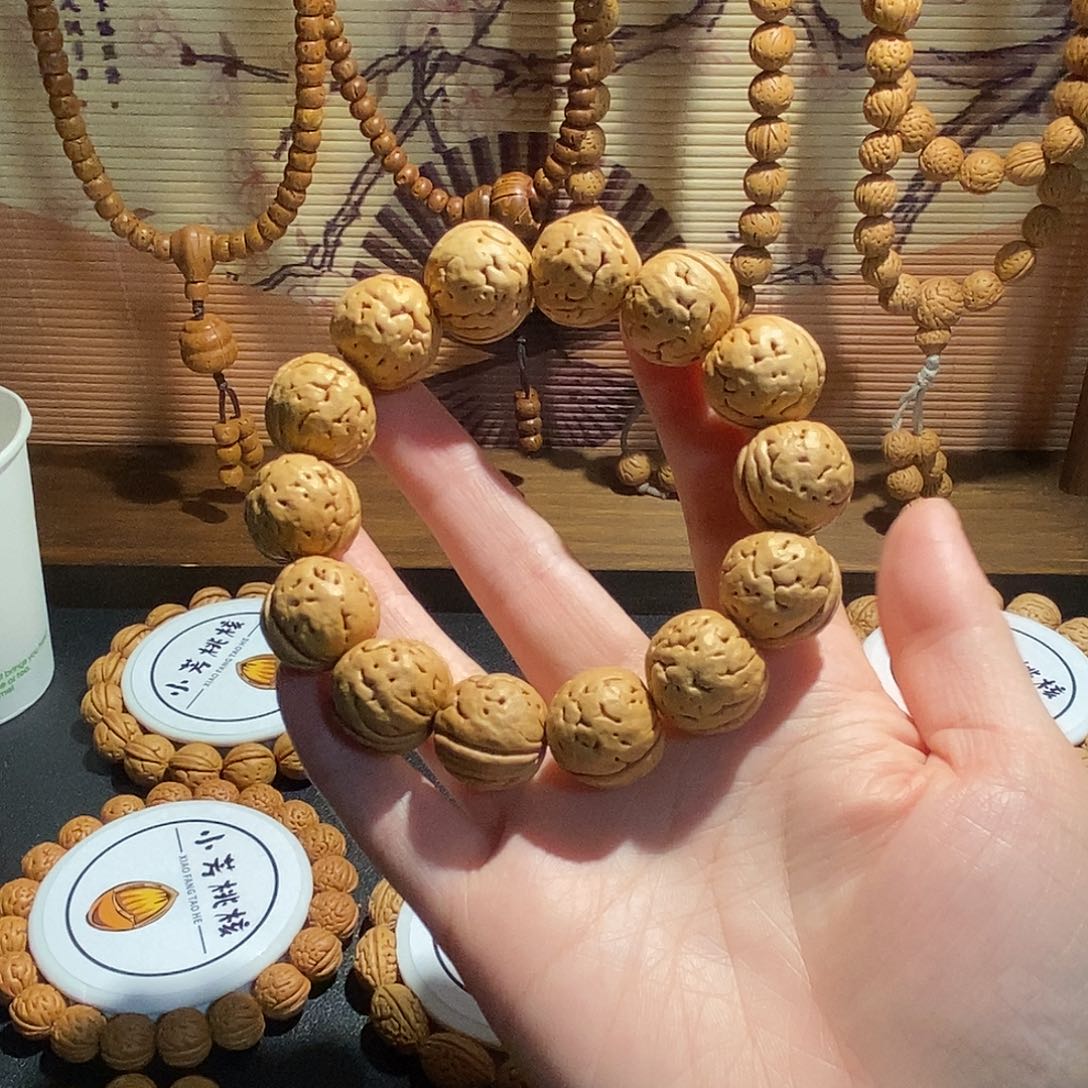 阿***）桃核手串蒙东肌肉手串