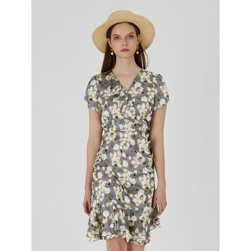 【小花】莱芙艾迪儿短袖连衣裙1E2L93230