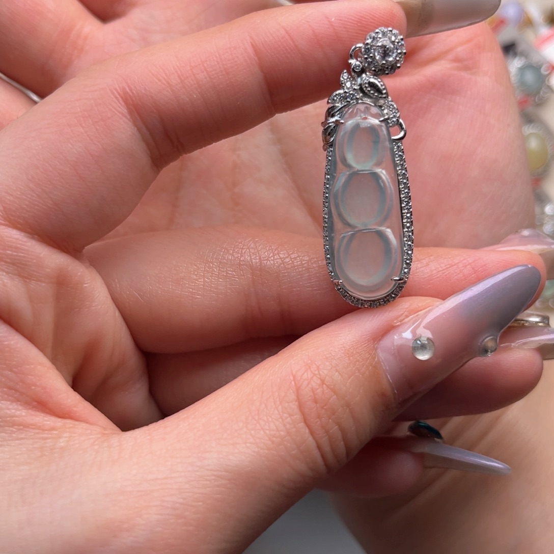 翡翠颈饰银S925镶嵌5569