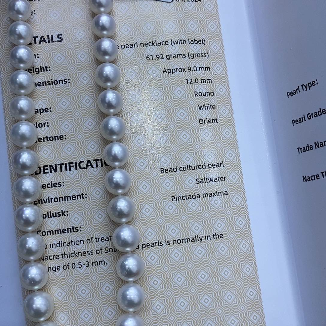 海水珍珠颈饰未镶嵌?*妮9到12点位