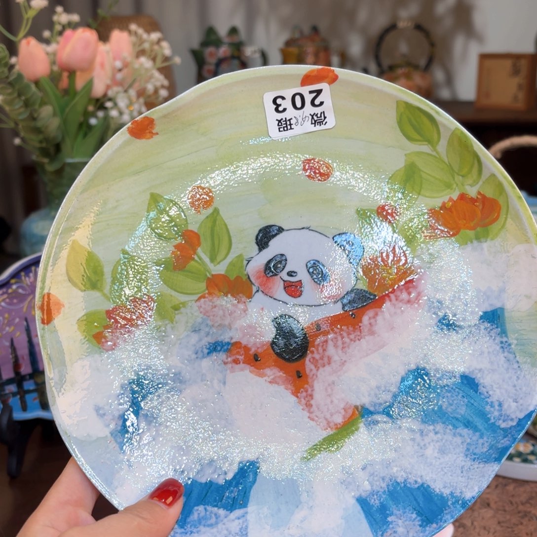 盛***夏景德镇手绘高温釉下彩陶瓷茶具