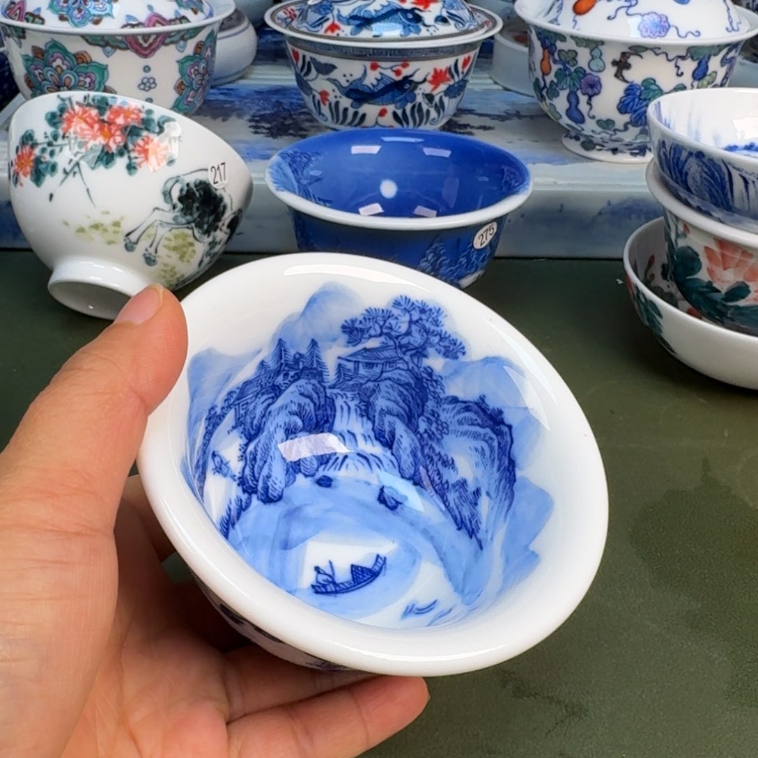 陶景德镇纯手绘茶具圆圆258