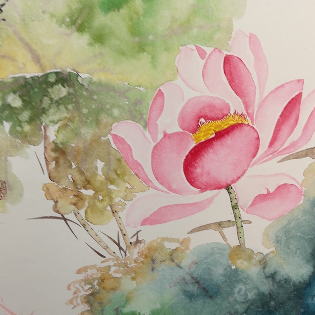 国画纯手绘山水花鸟