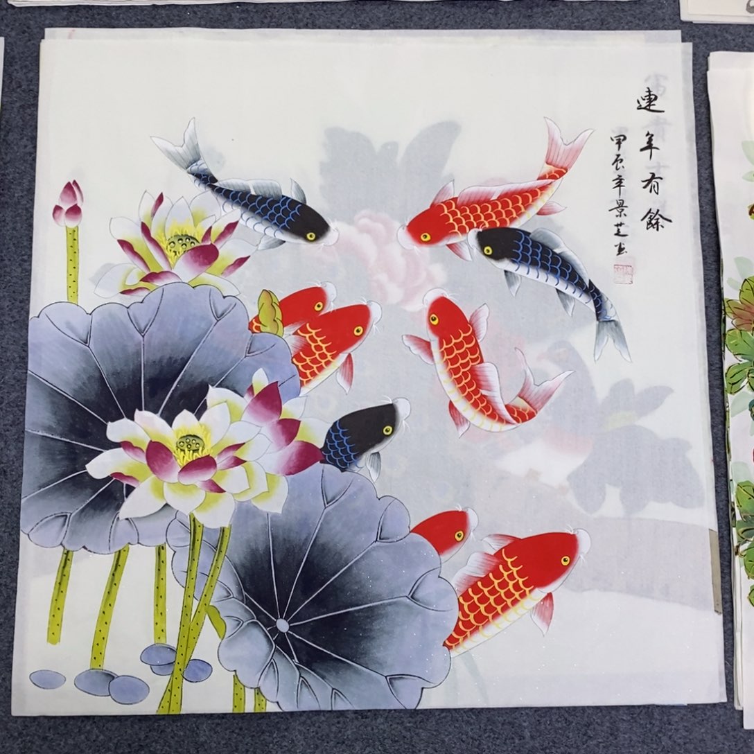 国画尺寸68✖️68斗方工笔手绘