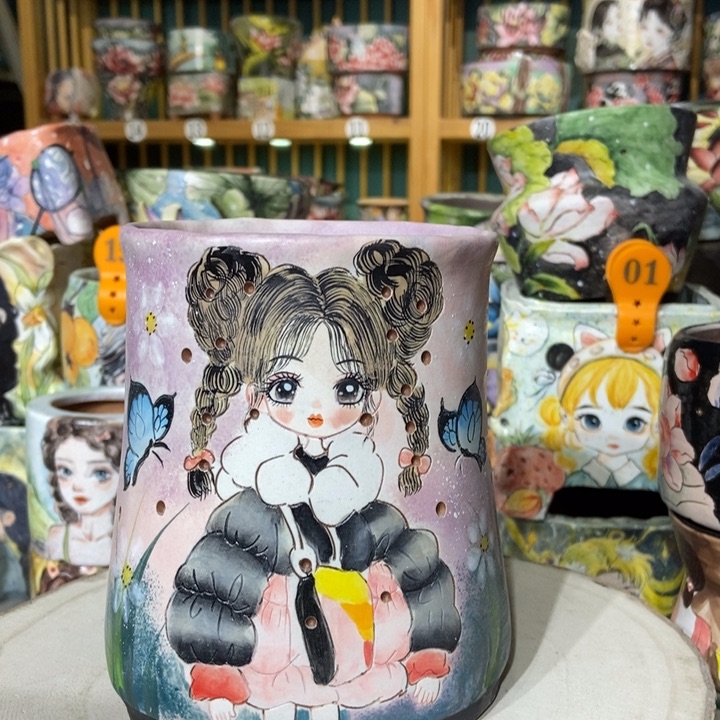 红陶景德镇艺术手绘作品