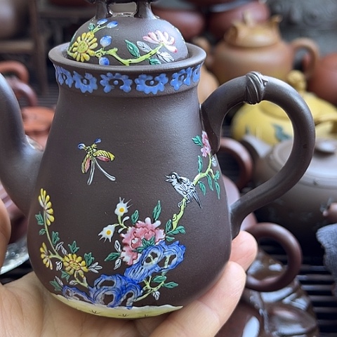 紫砂茶壶绿**海宜兴紫砂