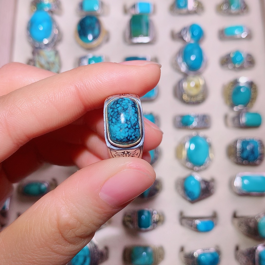 绿松石银S925镶嵌颈饰