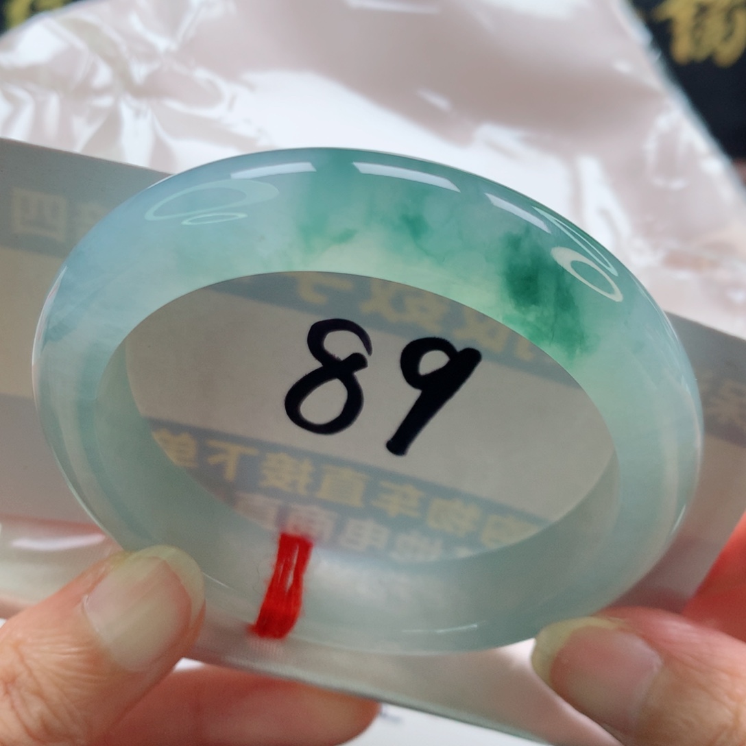 未镶嵌手镯翡翠正圈冰胶晴底半山水飘花