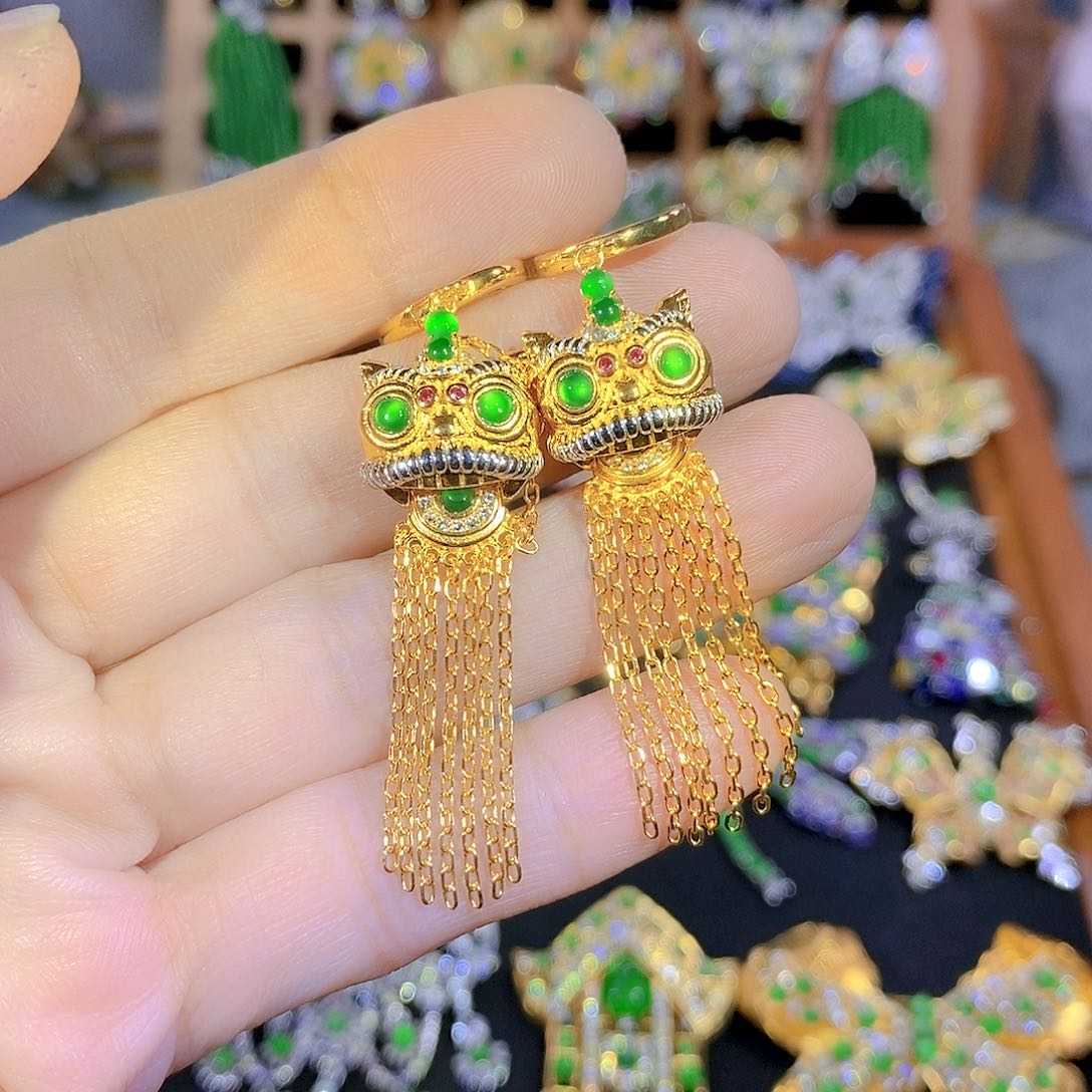 吊坠(不含链)银S925镶嵌翡翠