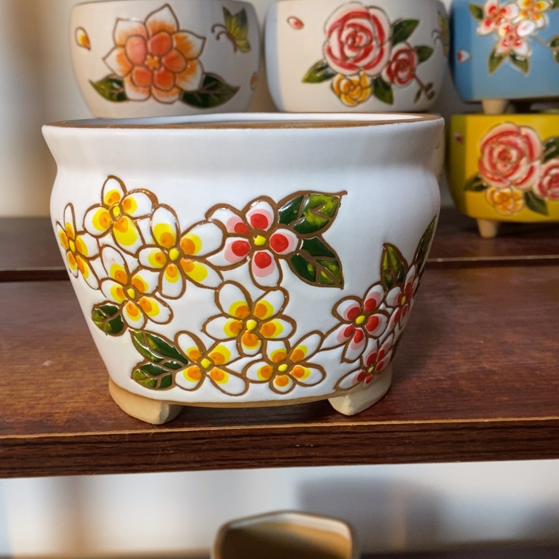 红陶韩式多肉植物花盆