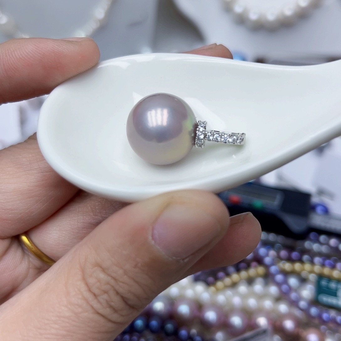 淡水珍珠颈饰银S925镶嵌