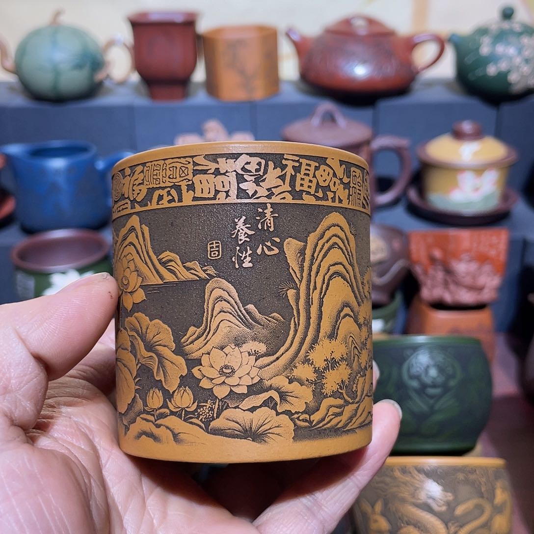 原矿紫砂手工主人杯