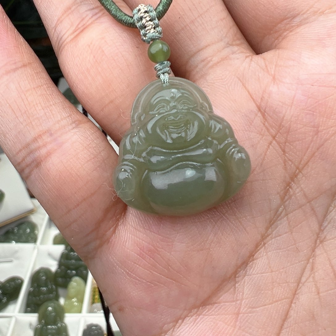 和田玉吊坠(不含链)未镶嵌25mm特价佛公微瑕疵款考虑好