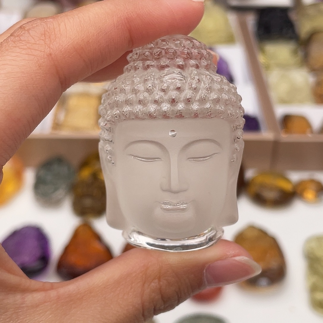 水晶颈饰未镶嵌定制吊坠佛头