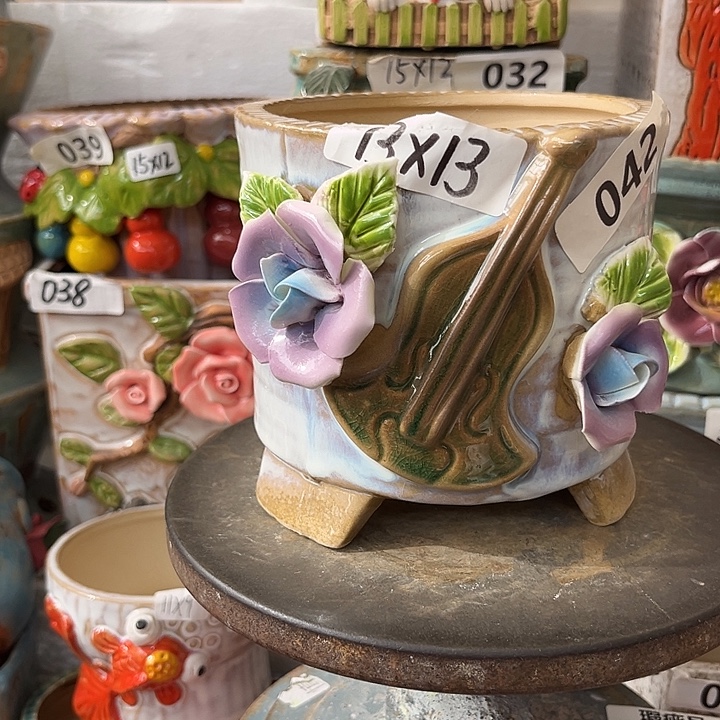 粗陶材质多肉花盆