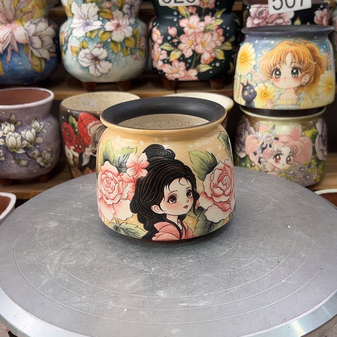 景德镇炫彩手绘口8.5外10