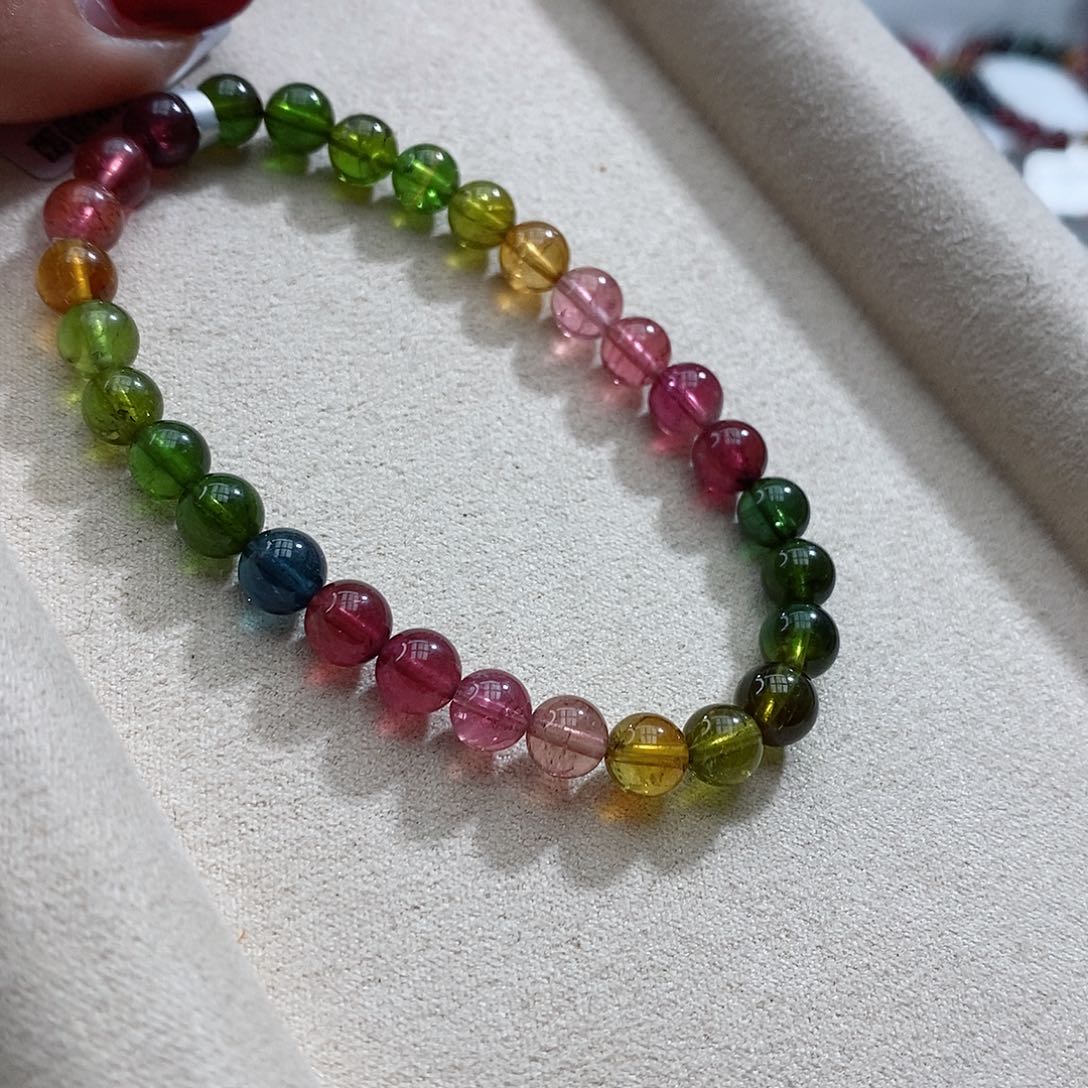 碧玺手链未镶嵌多样性发一条