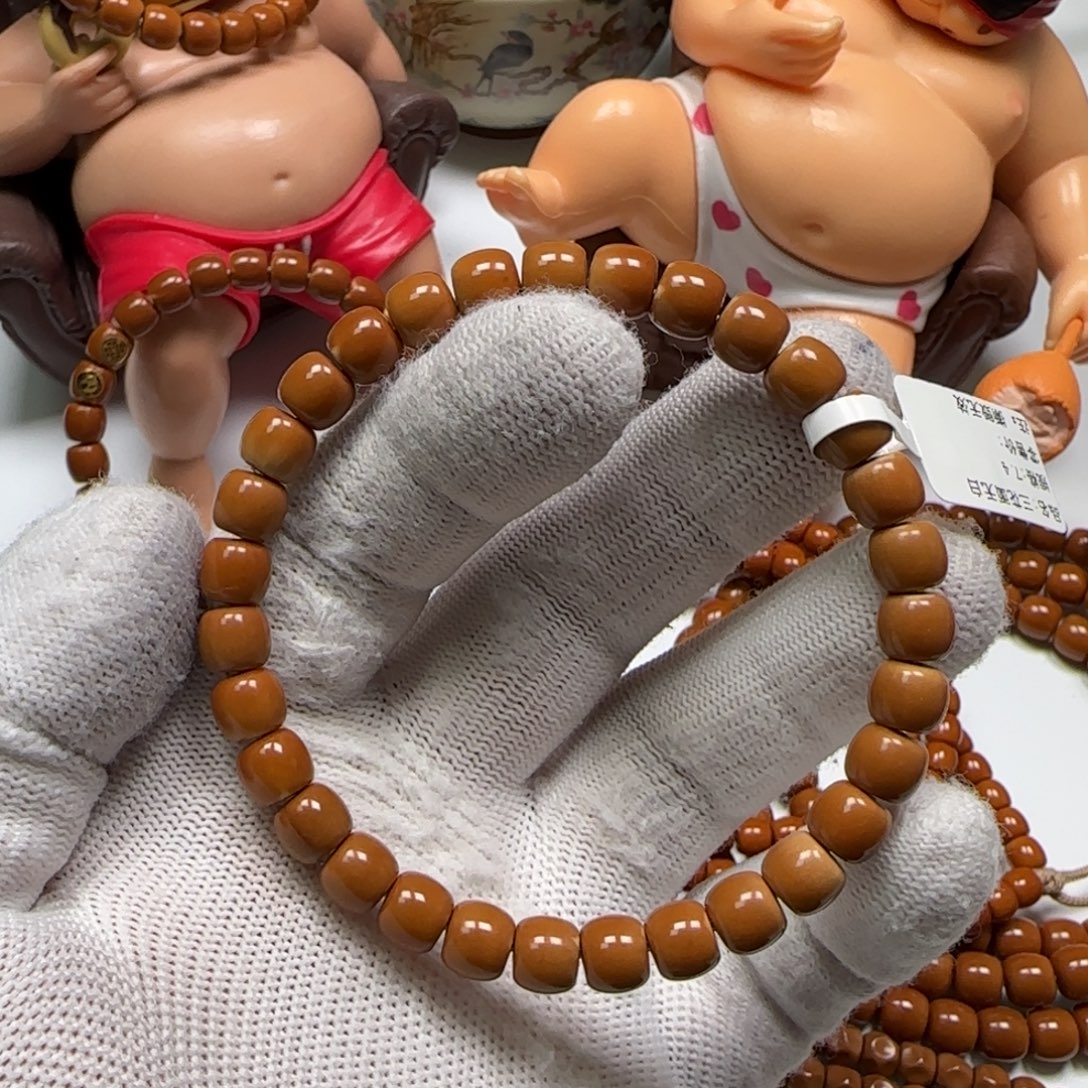 橄榄核手串/手链老挝核尖单圈7.4