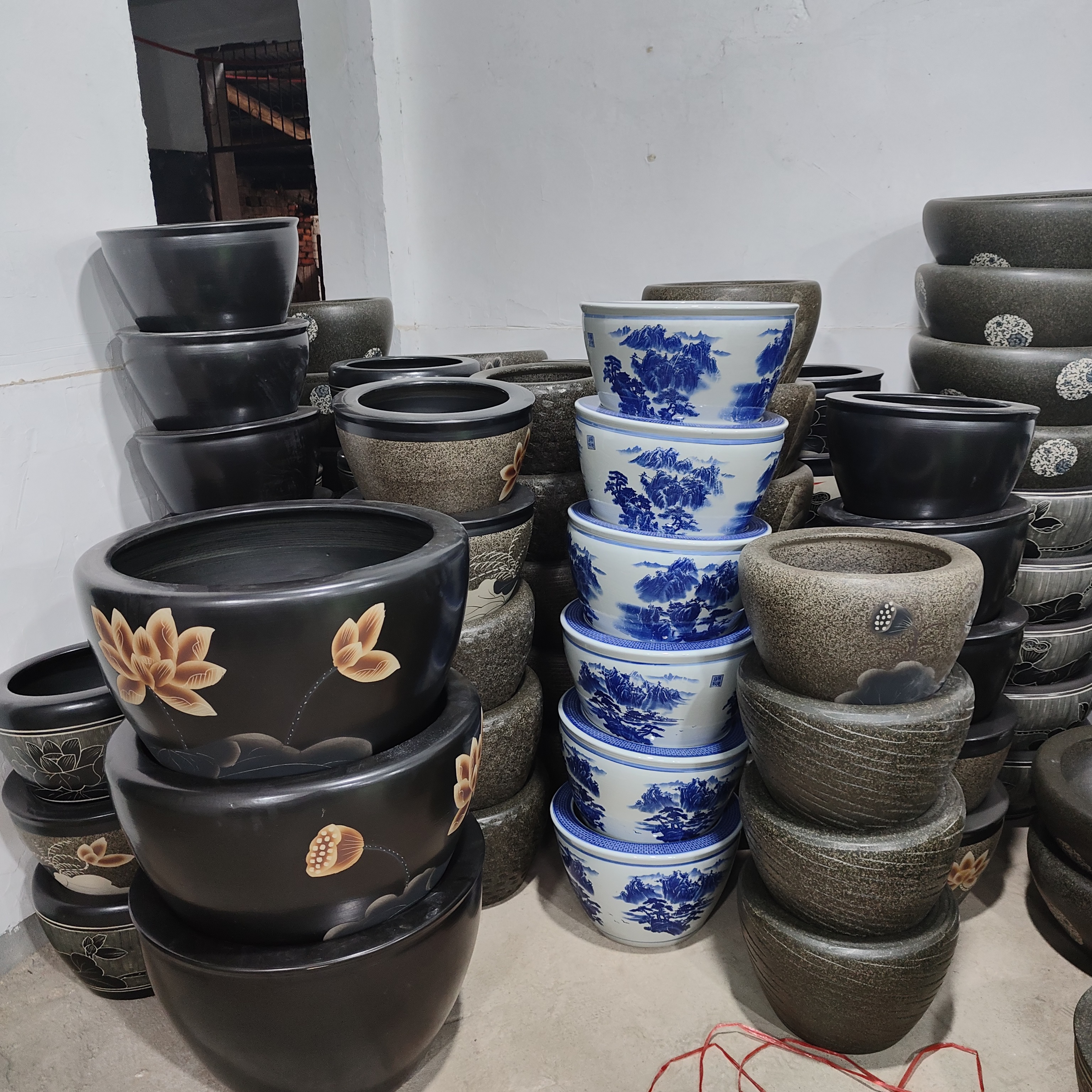 景德镇陶瓷鱼缸招财办公室居家水培荷花鱼缸小号代拍乌龟水缸