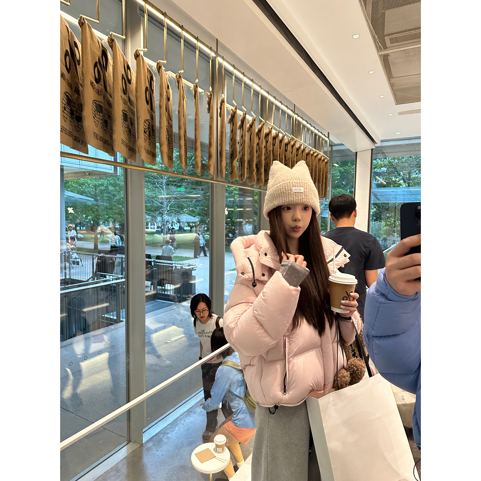 CHACHA【德州日落】休闲时尚百搭90白鸭绒羽绒服