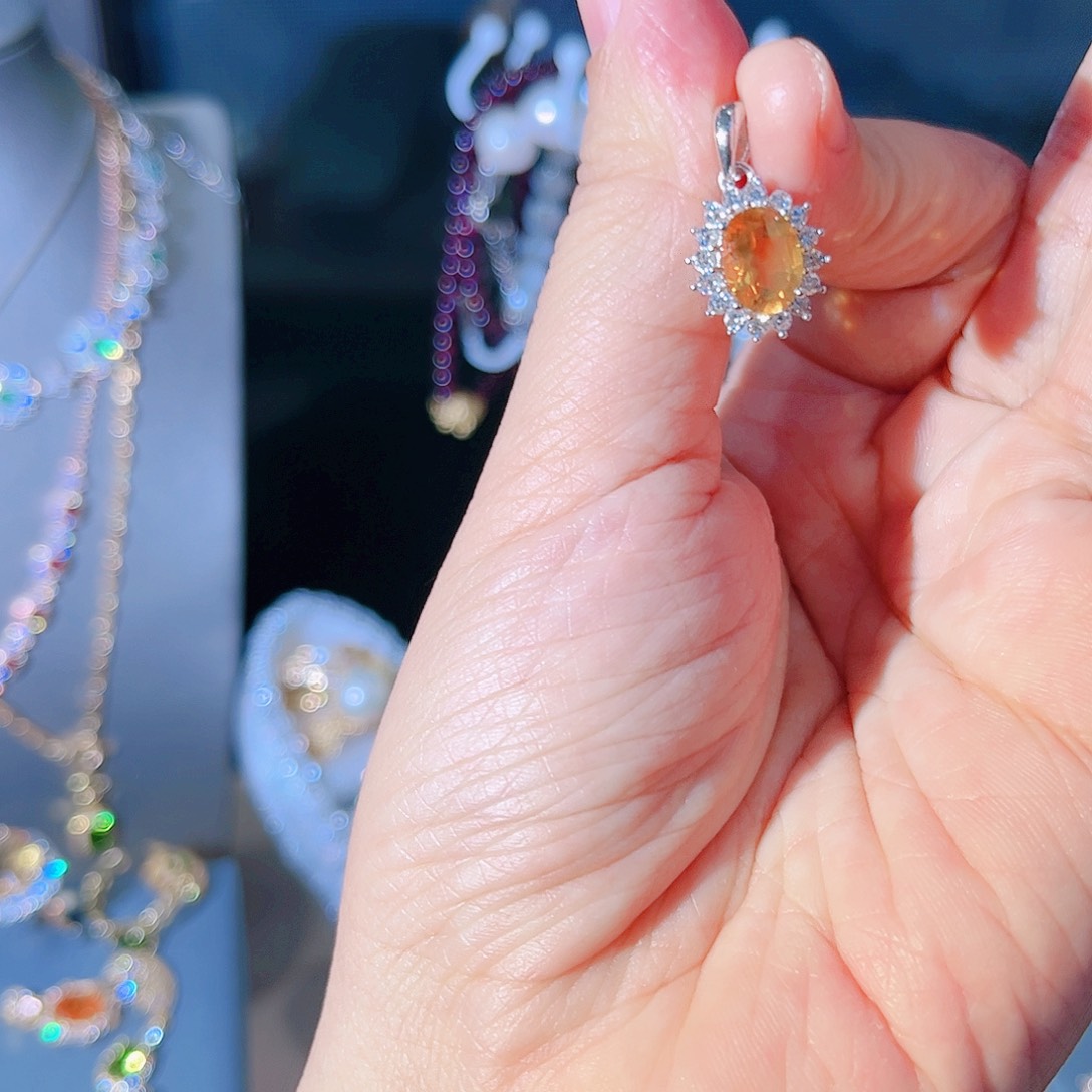 紫晶颈饰银S925镶嵌项链