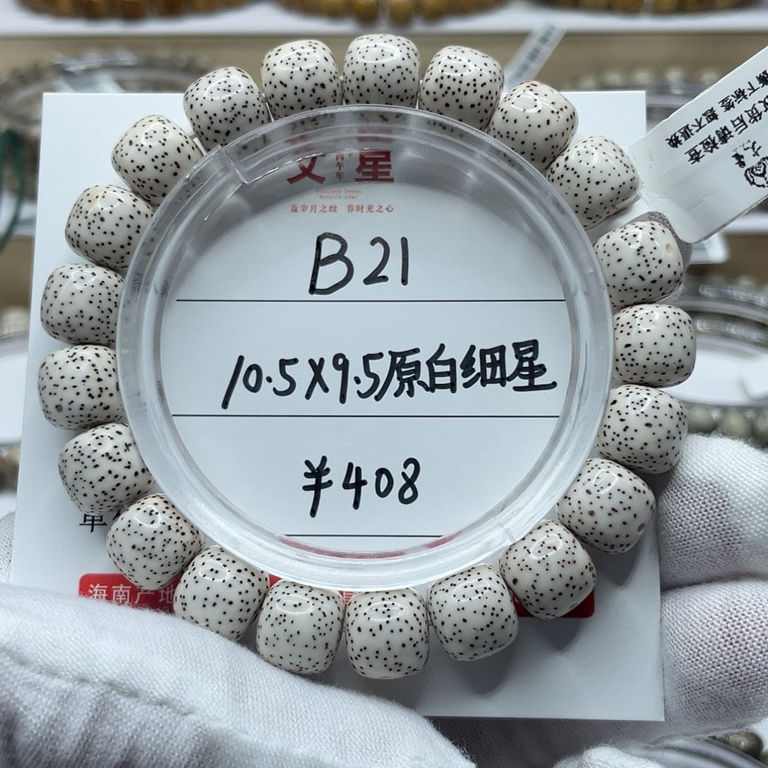 吊坠星月菩提10.5-9.5原白小细星B21