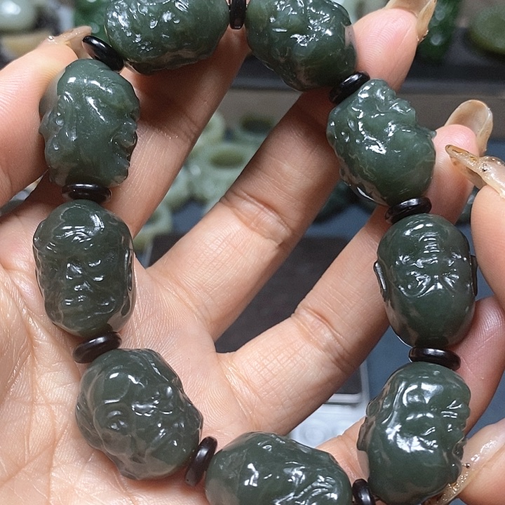 和田玉手串未镶嵌