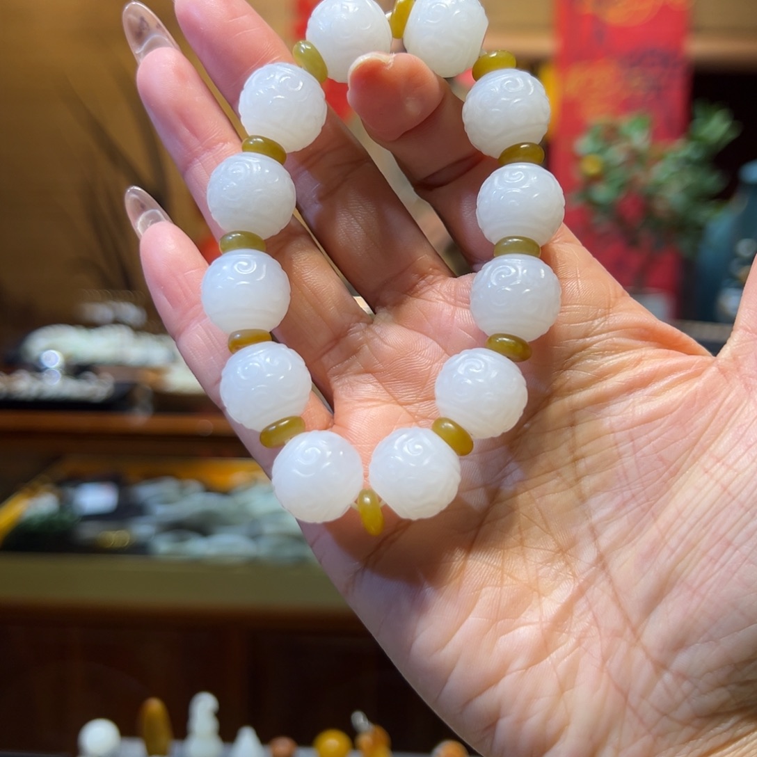 和田玉手链未镶嵌