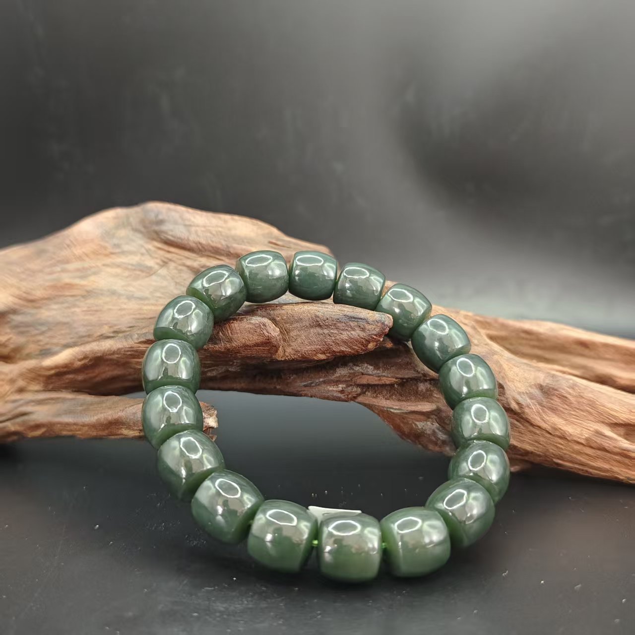 Z和田玉且末桶珠卡12（2289）