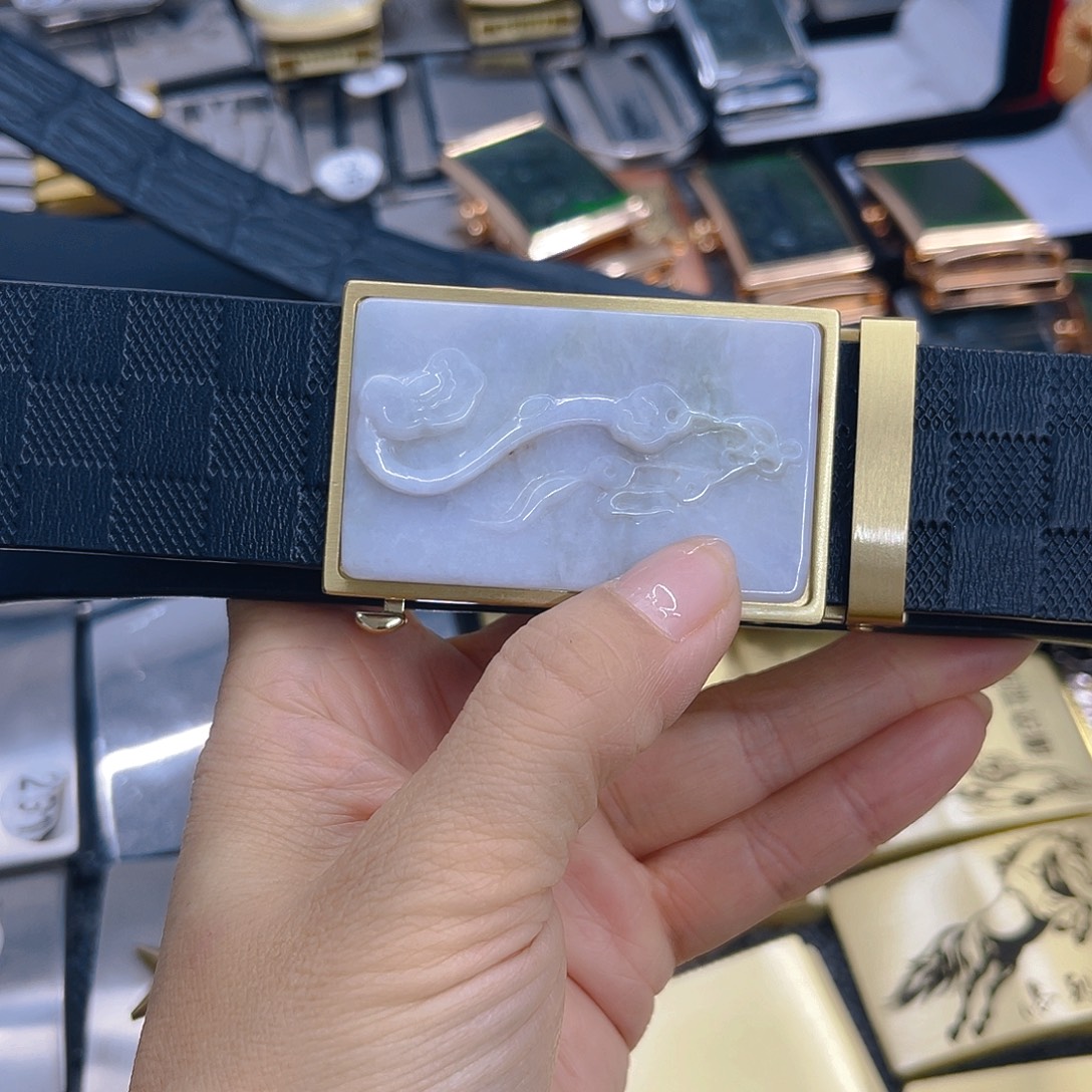 实心黄铜拖加翡翠发1.1长