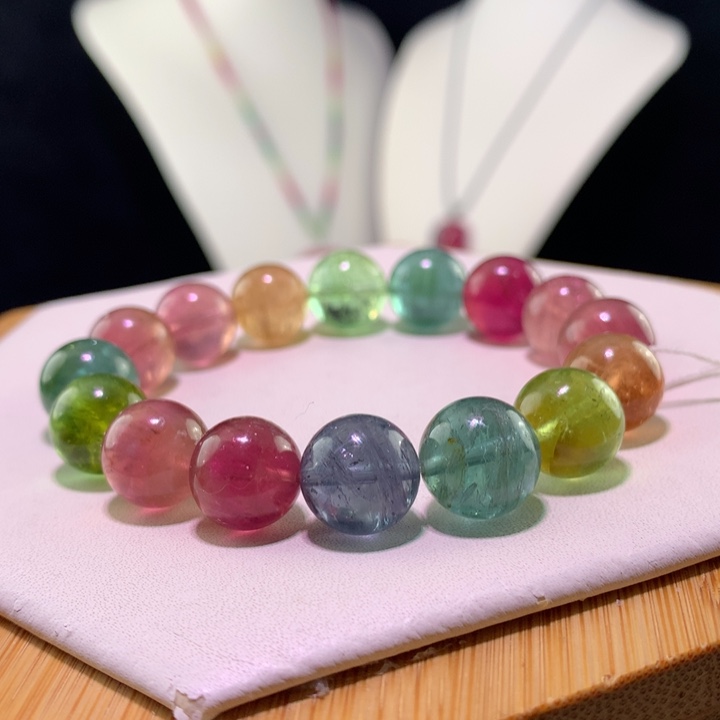 双色碧玺手链未镶嵌