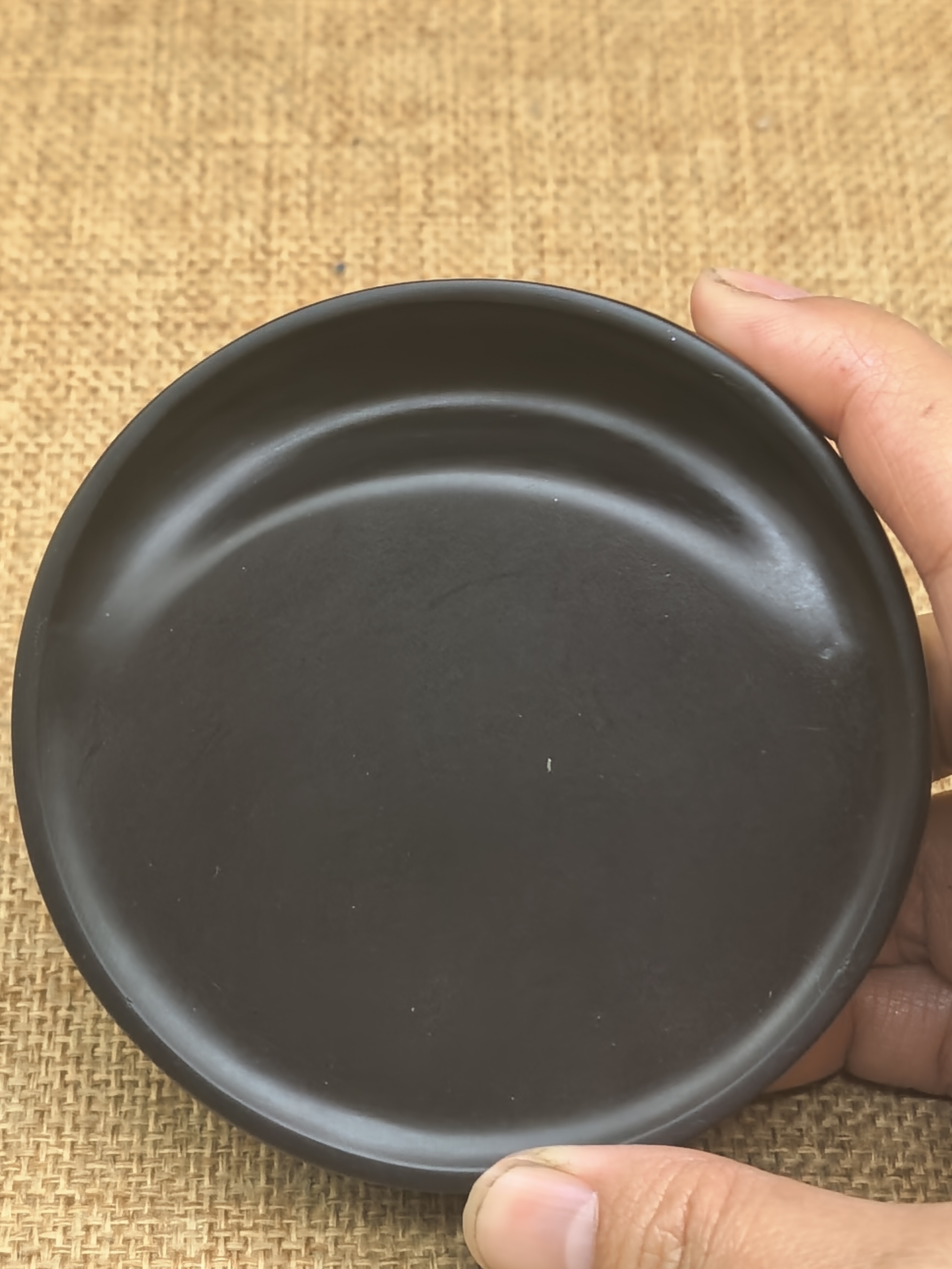 歙砚偃月砚马蹄砚直径8.5，厚2.2