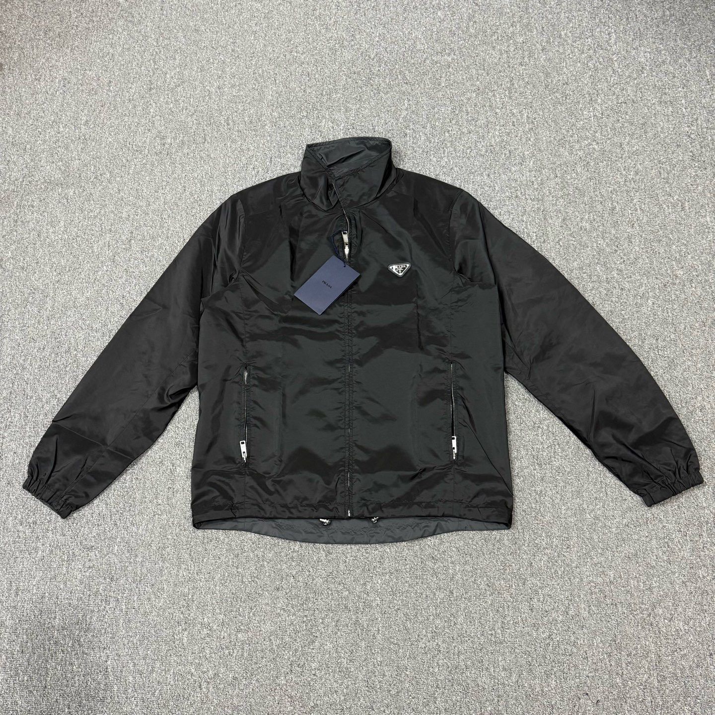 未使用 Prada/普拉达 18775862新款黑色胸前三角标双面穿外套54码