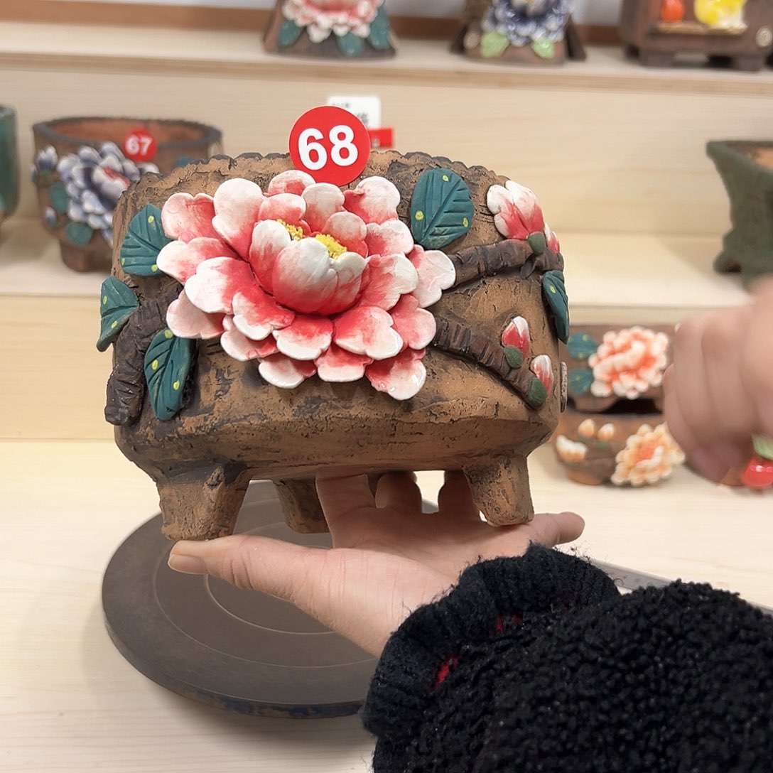 紫砂花盆68号内囗15×14外高13