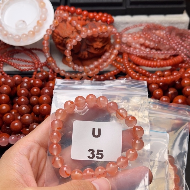 南红玛瑙未镶嵌多样性发货默认微瑕称重9mm