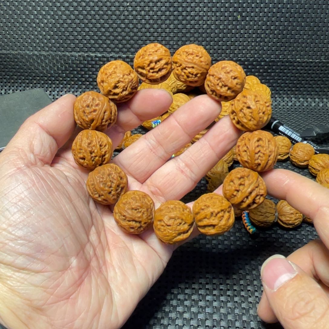 文玩核桃手串京八棱磨盘21