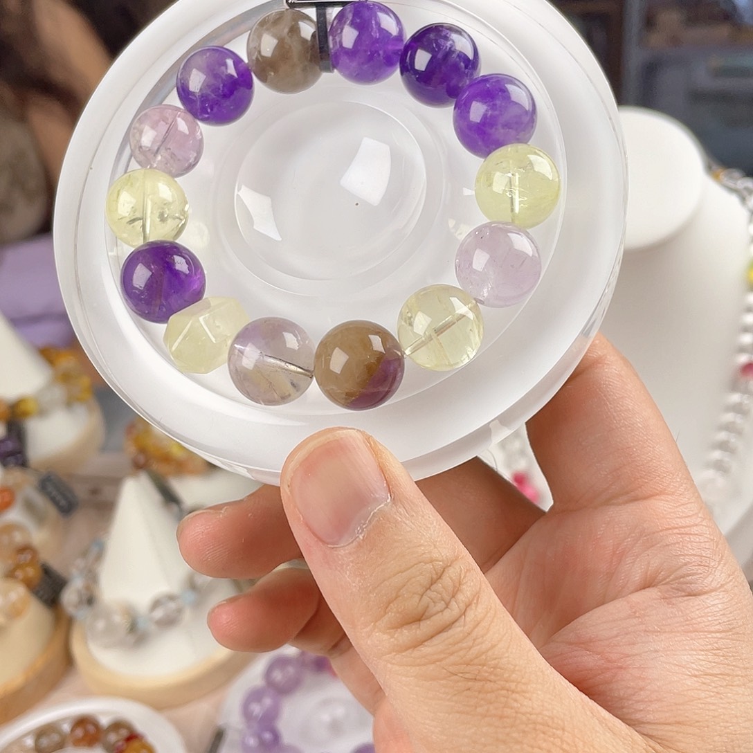 银S925镀金镶嵌手链水晶