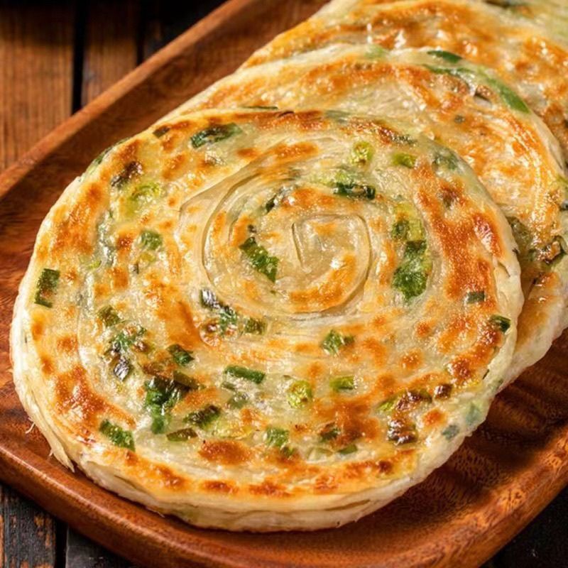 葱油饼手工精面花生油制作纯美味可口油饼