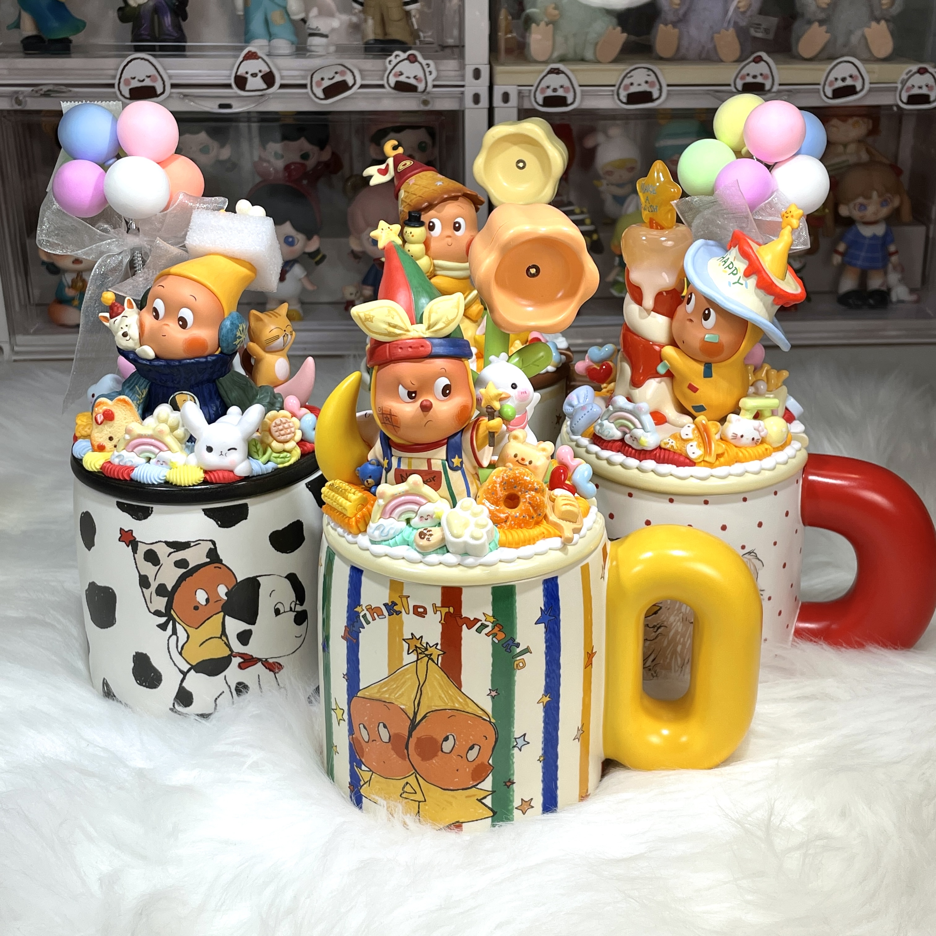 【明款】饭团手工DIY奶油胶星星人水杯