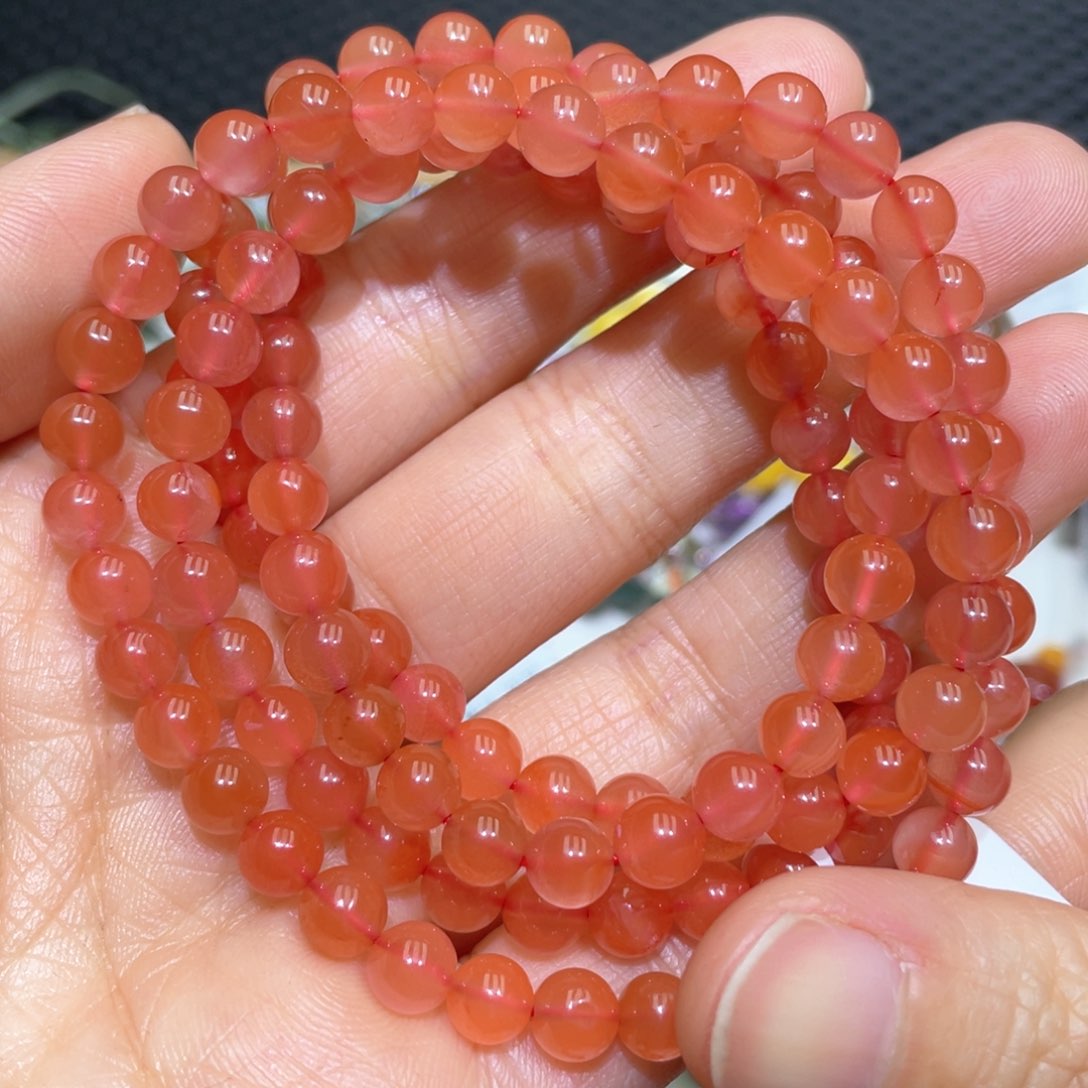南红玛瑙手链未镶嵌