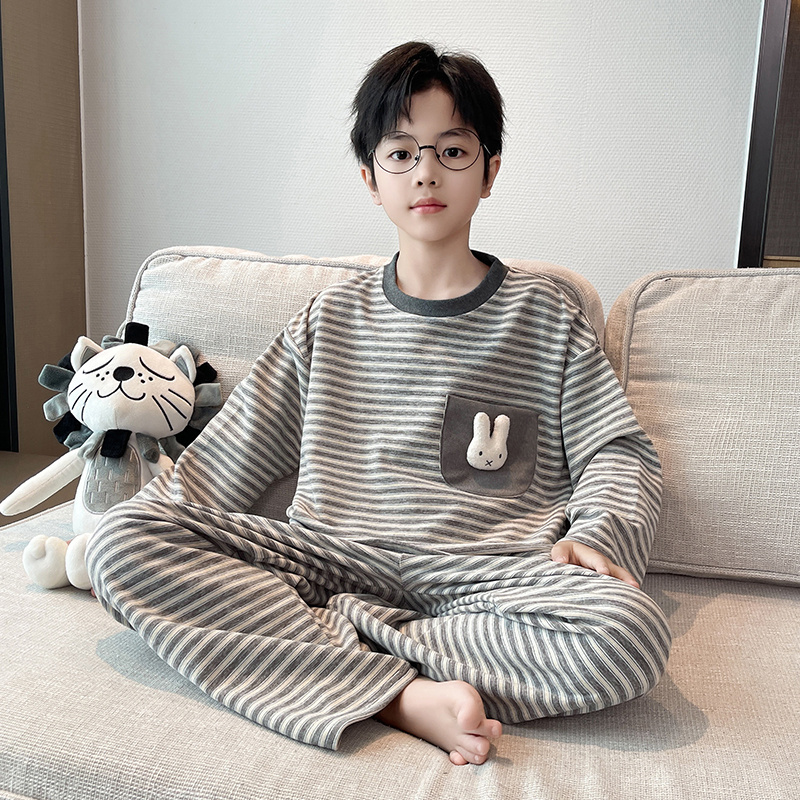 儿童装男童秋冬装睡衣秋款2025新款家居服纯棉中大童冬季长袖男孩