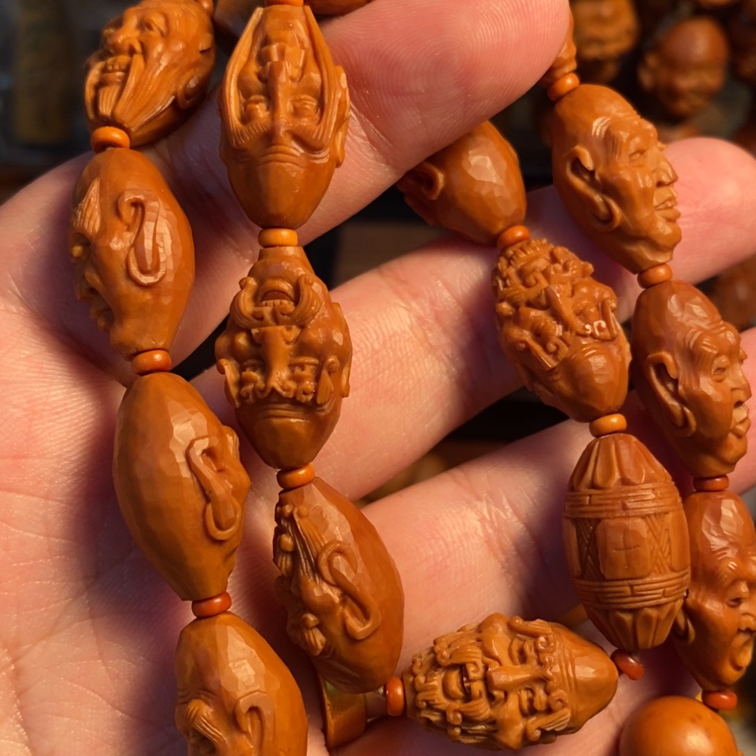 【闪购商品】橄榄核手串鸣**?耿浩1.4单面须派十八罗汉