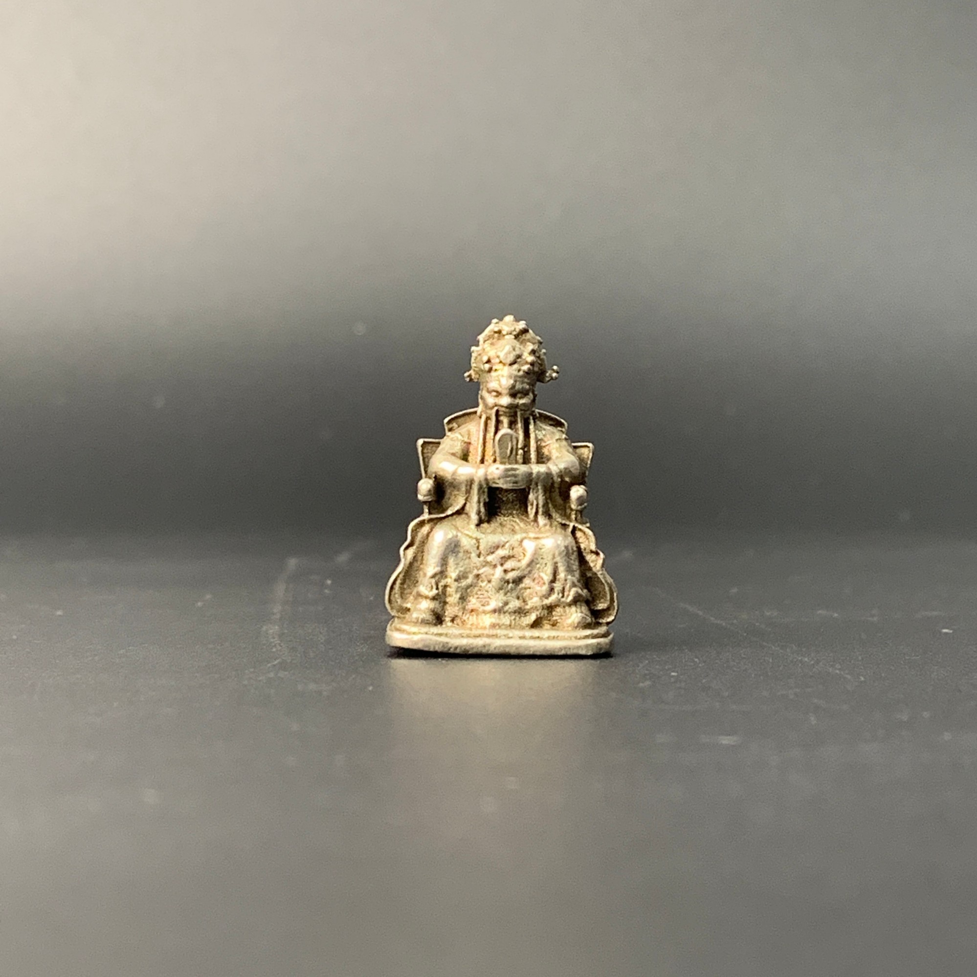 清代·白铜财神造像（龙五爷）YYB25YYB0608005